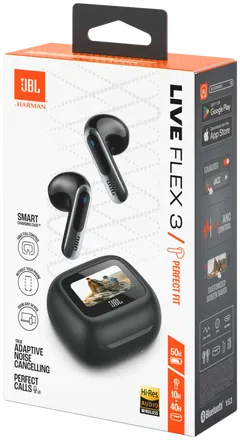 JBL Bluetooth vastamelunappikuulokkeet Live Flex 3 musta - 12