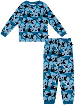 House lasten pyjama 232H032401 2-pack - BLUE AOP - 1