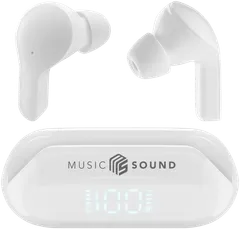 MusicSound Slide Bluetooth nappikuulokkeet, valkoinen - 1