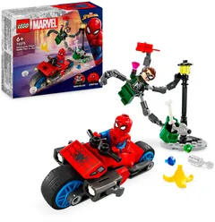 LEGO Super Heroes Marvel 76275 Takaa-ajo moottoripyörällä: Spider-Man vastaan Tohtori Mustekala - 1
