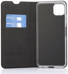 Wave Book Case, Samsung Galaxy A22 5G, Musta - 3