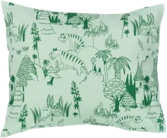 Moomin Arabia tyynyliina Puutarhajuhlat 50x60 cm vihreä - 1