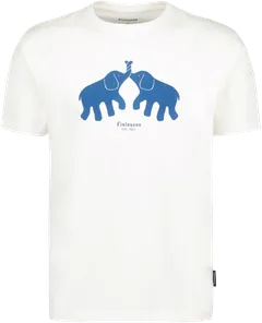 Finlayson Arkismi miesten T-paita Elefantti Kaverukset - WHITE - 1