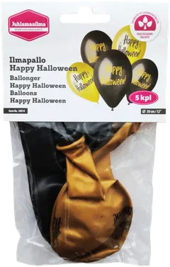 Ilmapallo halloween musta ja kulta 5 kpl - 2