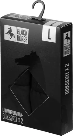 Miesten 2-pack boxerit Black Horse - Black+Black - 2