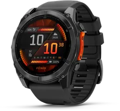 Garmin Fenix 8 -urheilukello, 51mm AMOLED tummanharmaa/musta - 1