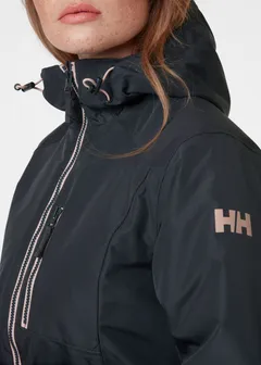 Helly Hansen naisten pitkä kevytvanutakki Long Belfast Winter 62395 - ebony - 5