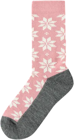 House naisten villapohjasukat 214H322420 2-pack - PINK/GREY - 2