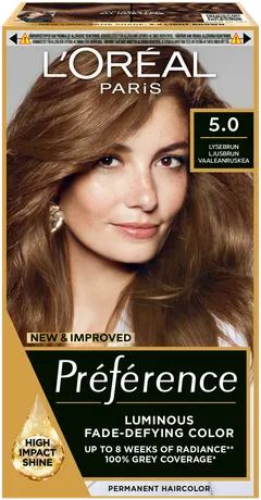 L'Oréal Paris Préférence 5.0 Rome Light Brown Vaalenaruskea kestoväri 1kpl - 1