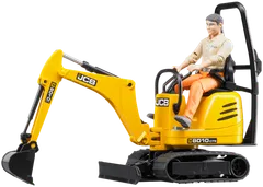 Bruder JCB 8010 CTS minikaivuri ja työntekijä - 1