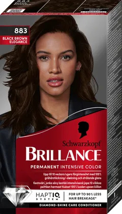 Schwarzkopf Brillance883 Black Brown Elegance hiusväri 1 kpl - 1