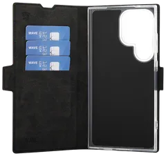 Wave Book Case, Samsung Galaxy S24 Ultra, Musta - 3