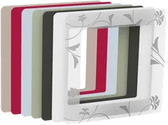 Schneider Exxact läpinäkyvä desing kehys 1-osainen, sisältää 6 eri väri liuskaa - 1