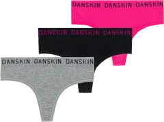 Danskin naisten string-alushousut YL001-93430 3-pack - Multicolor - 1