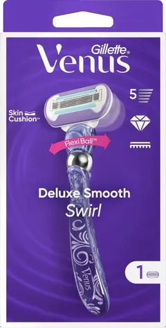 Gillette Venus Deluxe Smooth Swirl ihokarvanajohöylä - 1