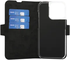 Wave MagSafe -yhteensopiva Book Case, Apple iPhone 15 Pro, Musta - 4
