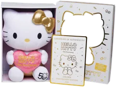 Hello Kitty 50-vuotisjuhlapehmo, 30 cm, Golden edition lahjapakkaus - 1