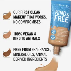 Rimmel Kind & Free Skin Tint Foundation 30 ml, 160 Vanilla meikkivoide - 5