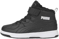 Puma lasten lämminvuorinen vapaa-ajan jalkine Rebound Joy Fur - black-white - 3