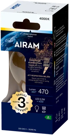 Airam LED A60 2,2W/840 470lm E27 360 CLASS A - 2