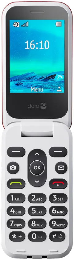 Doro 2821 4G matkapuhelin Pun/Valk - 7