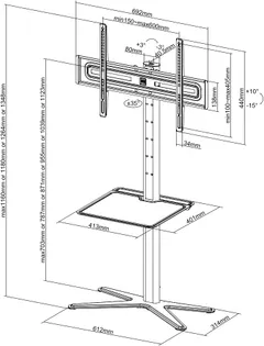 One For All lattiateline WM4672 32-70” televisiolle - 3