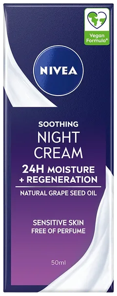 NIVEA 50ml Soothing Night Cream -yövoide - 1