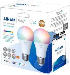 Airam vakiolamppu Smart A60 827-865 RGB 806lm E27 2BX - 2