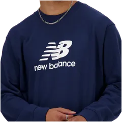 New Balance miesten collegepusero Stacked Logo French Terry - NB NAVY - 4