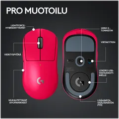 Logitech pro x superlight 2 lightspeed pelihiiri magenta - 4