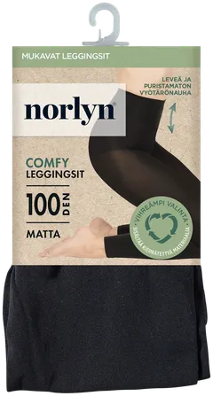 Norlyn naisten leggingsit Comfy Opaque 100 denier - BLACK - 1