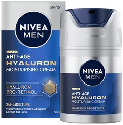 NIVEA MEN 50ml Anti-Age Hyaluron Face Moisturising Cream SPF15 -kasvovoide - 3