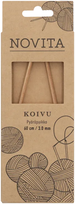 Novita Pyöröpuikko koivu 60cm - 3mm - 1