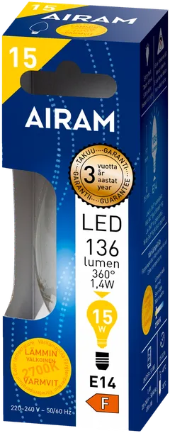 Airam LED kynttilä 1,4W E14 136LM kirkas filamentti - 2