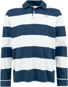 House miesten rugbypaita 195H042402 - Blue-white stripe - 1