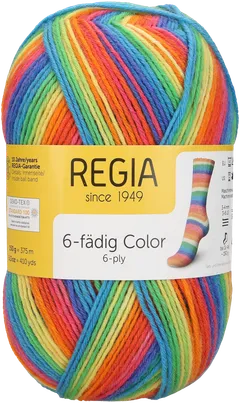 Regia sukkalanka Rainbow 6-säikeinen 150 g - 1