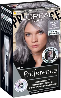 L'Oréal Paris Préférence Vivid Colours Smokey Grey intensiivinen kestoväri 1kpl - 1