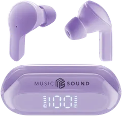 MusicSound Slide Bluetooth nappikuulokkeet, violetti - 1