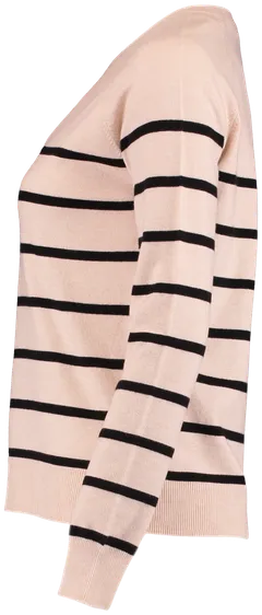 Hailys naisten raidallinen neule Lika - beige/black stripe - 2