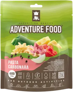 Adventure Food Pasta Carbonara, kinkku-juusto pasta, 600 kcal - 1