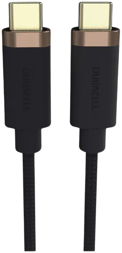 Duracell Punottu kaapeli USB C-C 1m musta - 2