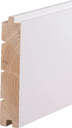 Aure Askel Lattialauta mänty 28 x 145 Premium 10 % PP harjattu maalattu harmaa lattialauta - 1