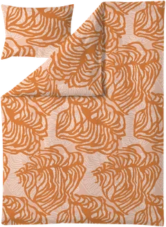 Finlayson pussilakanasetti Viuhkakorallit 150x210+50x60 cm, oranssi - 1