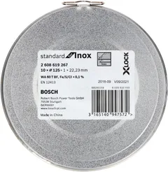 Katkaisulaikka X-Lock Standard for Inox 125x1,0mm 10kpl - 3