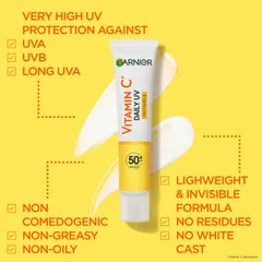 Garnier Vitamin C* Invisible uv-voide SPF50 samealle iholle 40 ml - 3