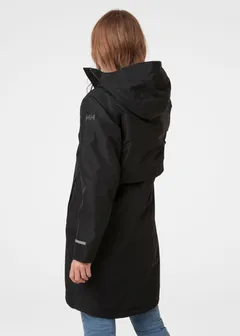 Helly Hansen naisten pitkä kevytvanutakki Aspire Rain 53517 - BLACK - 4