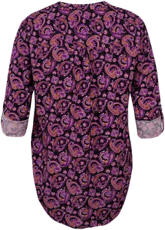 House naisten kangaspusero 228H402453 - lilac paisley - 2