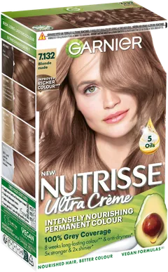 Garnier Nutrisse Ultra Creme 7.132 Blonde Nude Keskivaalea kestoväri 1kpl - 1