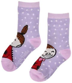 Moomin by Nordicbuddies lasten sukat Pikku Myy ja Niiskuneiti 2-pack - Violetti / Turkoos - 2