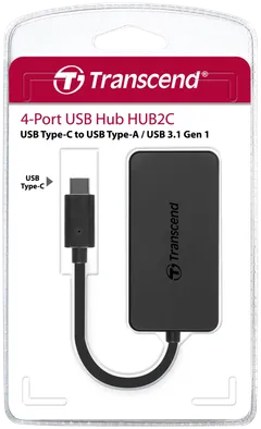 Transcend TS-HUB2C USB jakaja, eli USB hubi. 1xUSB TYPE-C to 4xUSB-A HUB - 4